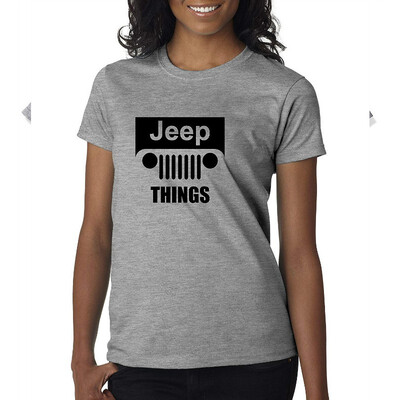 

740 - Womens T-Shirt Jeep Things Wrangler Grille