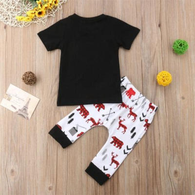

2pcs Kids Baby Boy Outfits Casual T-shirt Tops Long Pants Leggings Clothes Set
