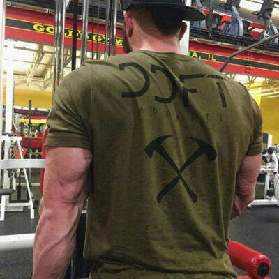 

Mens Slim Fitness Tops Cotton O-Neck Gym Muscle Bodybuilding T-Shirt Tee Clothes