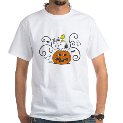 

CafePress Peanuts Snoopy Peanuts Snoopy Sketch Pumpkin White T-Shirt - 100 Cotton T-Shirt White