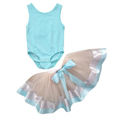 

Toddler Baby Kid Girl Tops RompersTutu Dress Pettiskirt Clothes Outfit US Stock