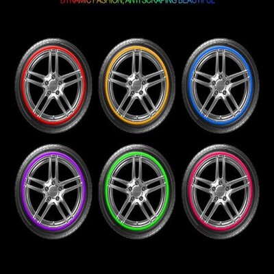 

8M Automobile Car Motor Wheel Rim Protector Ring Tire Edge Changer Guard Styling Decoration Mold Trim Scratch-Resistance PURPLE
