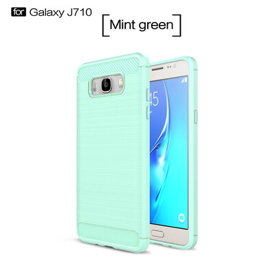 

Fivice Samsung Galaxy J7 2016J710 case Luxury brushed carbon fiber TPU soft shell