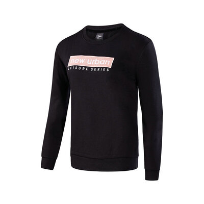 

Xtep sweater womens pullover 2018 autumn new womens shirt urban casual fashion simple sports sweater 882328059151 black