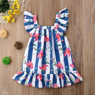 

UK Toddler Kids Baby Girls Ruffle Princess Dress Clothes Casual Outfits Summer