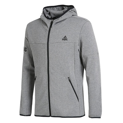

PEAK mens autumn&winter new hooded open chest sweater fashion comfortable sports jacket DF683031 in the flower gray X4L code