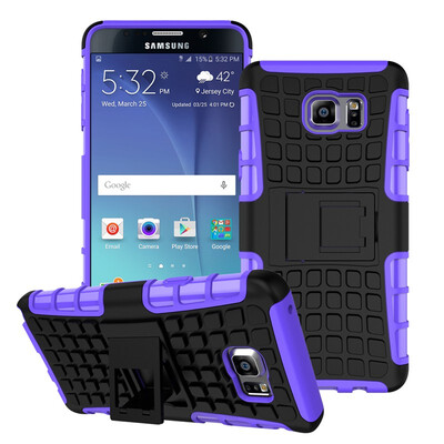 

Fivice Samsung Note 5 Case TPU anti-fall tire pattern back clip bracket phone case