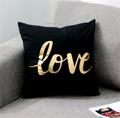

Nordic Design Geometric Pattern Bronzing Gold Cushion Decorative Pillow Home Decor Sofa Throw Pillow
