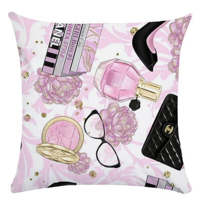

Hand painted flowers&perfume cushion cover throw pillow cover Decorative Pillowcase