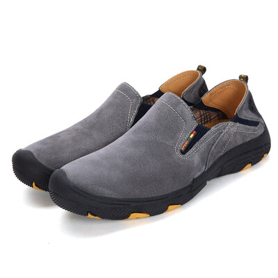 

2018 autumn mens casual shoes single shoes mens leather England Korean version of the soft leather peas shoes business mens sho