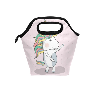 

Lunch Bag Tote Bag Rainbow Hair Unicorn Travel Picnic Organizer Lunch Holder Handbags Lunch Bag Box