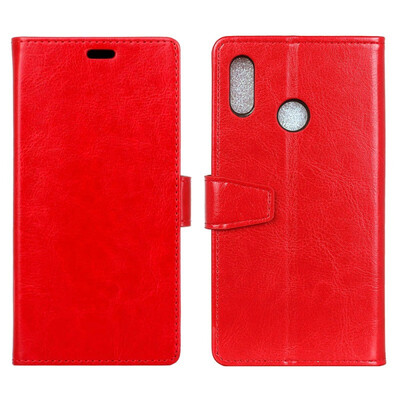 

MOONCASE Huawei Glory Play Crystal Leather Case - Red