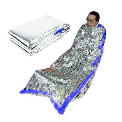 

Moisture-proof&Mosquito-proof Outdoor Sleeping Bags Portable Waterproof Reusable Emergency Silver Foil Camping Survival Sleepi