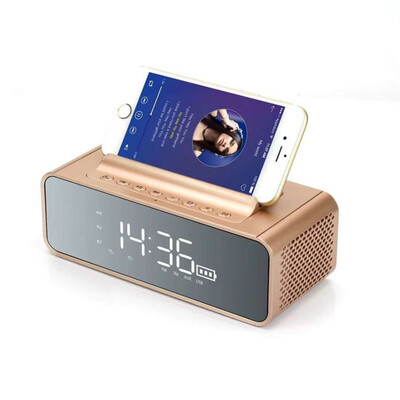 

Oneder V06 Bluetooth Speaker Sound Box Professional Smart wireless LED screen Alarm clock active multimedia speaker Support TF