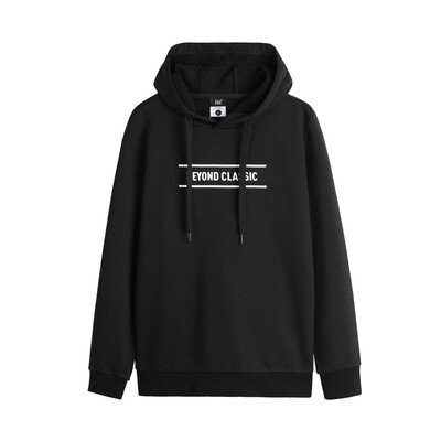 

361 degrees mens 2018 new hooded pullover sweater autumn new sweater 651834804-4 basic black L