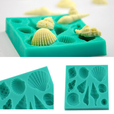 

Силиконовые 3D Seashell Пляж Раковины формы торта шоколада Плесень Украшение