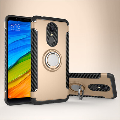 

Fivice Xiaomi Redmi 5 case PC metal ring shell magnetic car bracket TPU phone case