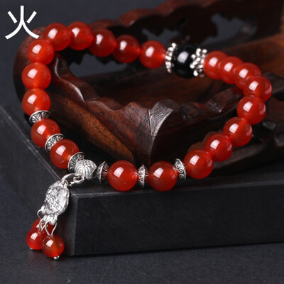 

Natural jewelry five lines transfer pearl sands blue sand stone womens bracelet red agate bracelet