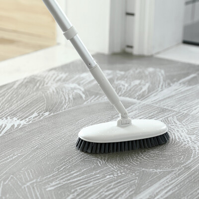 

40000 km floor brush toilet bathroom long handle bristle crevice brush detachable no dead corner brush bathtub tile brush kitchen floor cleaning brush SWY1003 white