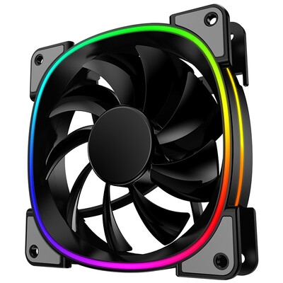 

JONSBO FR-801 color 3PIN version 12CM chassis fan LED streamer color motherboard 3PIN interface simple double line light effect
