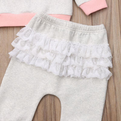 

Newborn Kids Baby Girls Tops Long Sleeve Pants Outfits Set Casual Clothes 0-3T