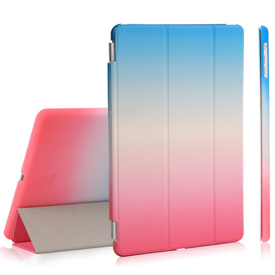 

KOOLIFE Apple iPad MINI2 / 3 Case Rainbow Combo Sleep Wake Up / Trio Кожаный чехол / чехол для iPad iPad mini2 / 3 7.9 inch - Blue + plum