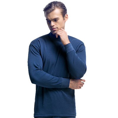 

Heng Yuan Xiang men&39s Qiu Qiu Qiu high-necked cotton warm in the elderly thin section underwear suit gray 185110