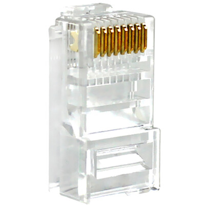 

Haile HT-8P8C ultra-five non-shielded gold-plated network crystal head cable connector 100 box