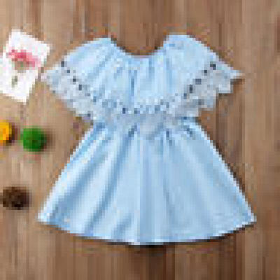 

Toddler Kids Baby Girl Lace Ruffle Embroidery Flower Summer Party Dress Sundress