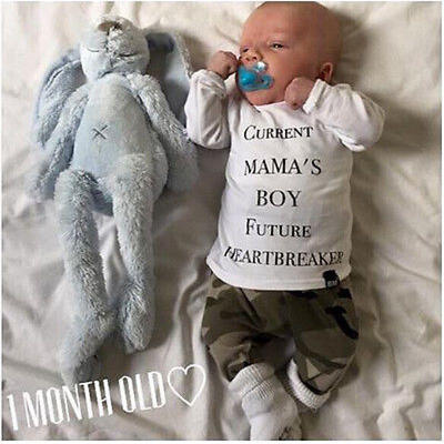 

Newborn Long Sleeve Baby Boy T-shirt TopsCamouflage Pants Outfits Set Clothes