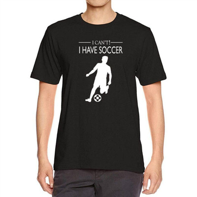 

WM & MW Mens Casual T Shirt Short Sleeve I Cant I Have Soccer Letter Graphic Tees Shirt Blouse Pullover Tops