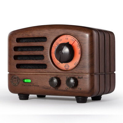 

Elvis MAOKING small prince walnut logs portable Bluetooth speaker paperback standard version