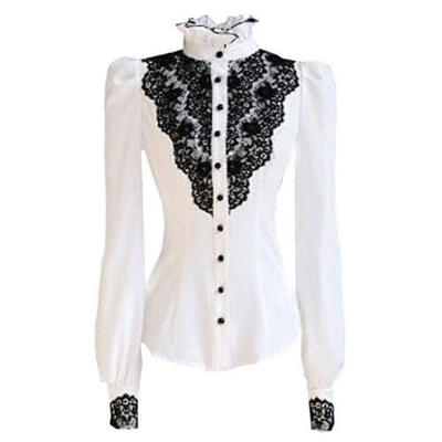 

Fashion Women Lady Formal Office Dress Long Sleeve Shirt Uniform Blouse Tops