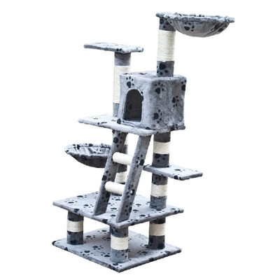 

Car Play Tree 122 cm Grey with Paw Prints