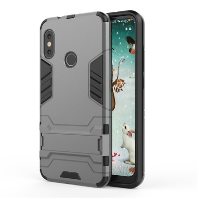 

Fecoprior TPU PC Case For Xiaomi Mi A2 Lite Redmi 6 Pro Back Cover Stand Armor Shield Celulars Fundas Coque