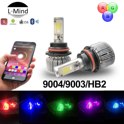 

12V 24V 36W RGB 9003 9004 Hb2 Colors Changeable Auto LED Headlight for Mobile APP Bluetooth