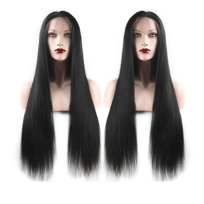 

Berimy High Quality Lace Front Human Hair Wigs Silky Straight Hair Natural Color Glueless Lace Front Wigs For Blace Women 130