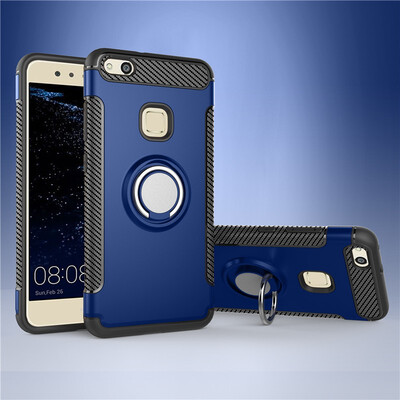 

Fivice Huawei P10 lite case PC metal ring shell magnetic car bracket TPU phone case