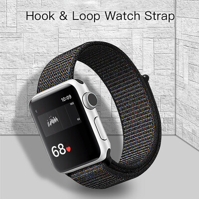 

Sports Nylon Hook And Loop Strap Watchband For Apple Watch 432