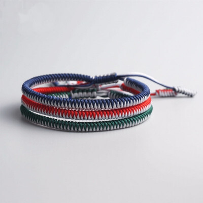 

3pcs Multi Color Tibetan Buddhist Tibetan Good Luck Charm Bracelets Bangles For Women Men Handmade Rope Knots Bracelet