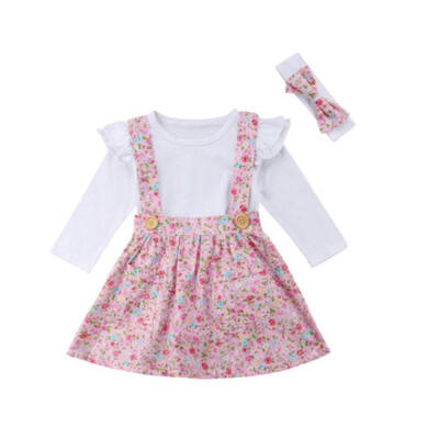 

Baby Girls Kids Summer Sleeveless Overalls Tutu Dress Braces Skirt Party Clothes