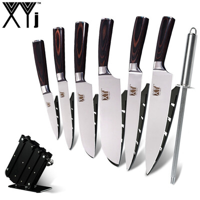 

XYj 2019 Kitchen Cooking Stainless Steel Knives Tool Damascus Veins Kitchen Knives