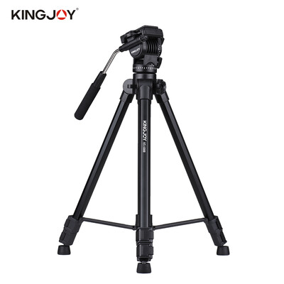 

Kingjoy VT-1500 166cm54ft Portable Lightweight Camera Video Tripod with Panoramic Damping Head Aluminum Alloy Tube Max Load 10k