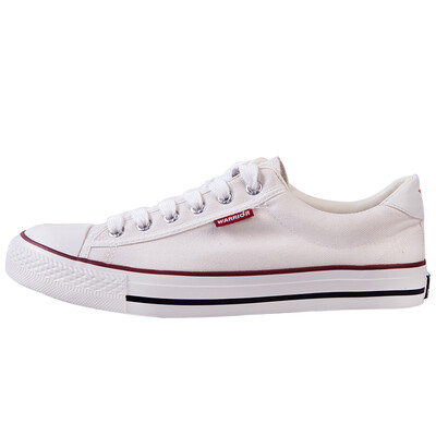 

Pull back / Warrior classic low to help men and women canvas shoes spring casual men and women shoes black and white couple models WXY-391 white 40