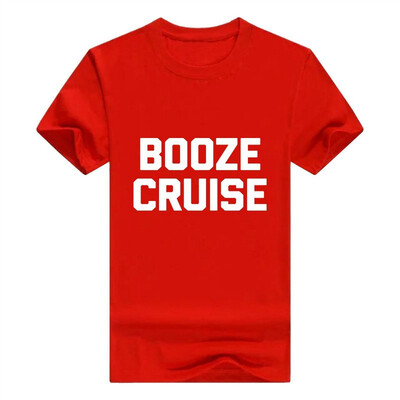 

Booze Cruise Men T-Shirt Funny Saying Sarcastic Novelty Humor