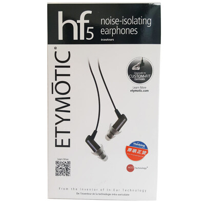 

(ETYMOTIC) HF5 black moving iron single unit monitoring level hifi in-ear headphones focus on vivid voiceless reduction