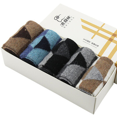 

Arctic cashmere socks male socks rabbit wool socks warm socks thickening men&39s socks in the tube socks 5 pairs of mixed-color equipment
