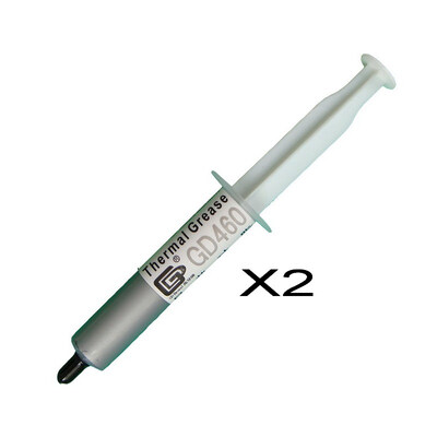 

GD Brand 2 Pieces GD460 Thermal Paste Grease Silicone Heat Sink Compound Silver Net Weight 15 Grams Syringe Packaging For LED SY15