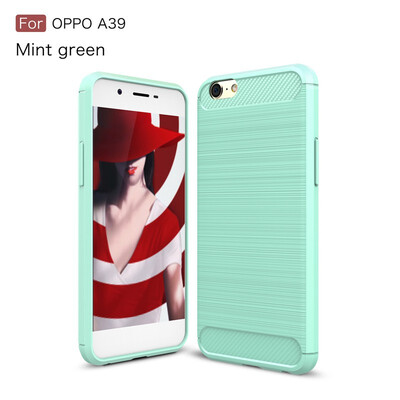 

Fivice OPPO A57A39 case Luxury brushed carbon fiber TPU soft shell
