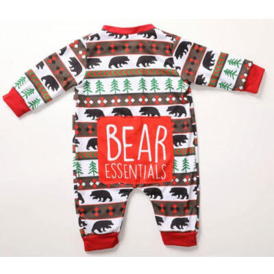 

amily Matching Christmas Pajamas Set Women Baby Kids Deer Sleepwear Nightwear